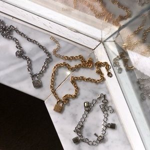 sterling silver locket necklace and bracelet set